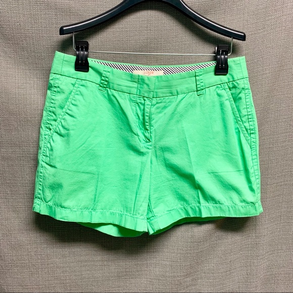 J. Crew 4” Green Chino Shorts - Picture 1 of 2